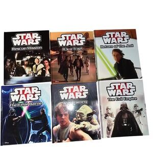 6 Star Wars Story Reader Me  Books Lot Luke Yoda Darth Vader Chewbacca .